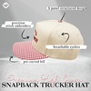 image:imageFunky Junque Trucker Snapback HatSay Howdy Stay Rowdy  Gingham Red  WhiteBeige