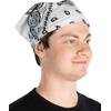 image:imageFunky Junque Unisex 100 Cotton MultiPurpose Bandana Scarves Paisley Headwrap Handkerchief for Women Men Boys Girls3 Pack White