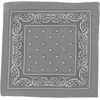image:imageFunky Junque Unisex 100 Cotton MultiPurpose Bandana Scarves Paisley Headwrap Handkerchief for Women Men Boys GirlsGrey
