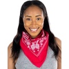 image:imageFunky Junque Unisex 100 Cotton MultiPurpose Bandana Scarves Paisley Headwrap Handkerchief for Women Men Boys GirlsHot Pink