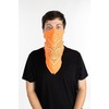 image:imageFunky Junque Unisex 100 Cotton MultiPurpose Bandana Scarves Paisley Headwrap Handkerchief for Women Men Boys GirlsNeon Orange