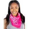 image:imageFunky Junque Unisex 100 Cotton MultiPurpose Bandana Scarves Paisley Headwrap Handkerchief for Women Men Boys GirlsNeon Pink