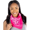 image:imageFunky Junque Unisex 100 Cotton MultiPurpose Bandana Scarves Paisley Headwrap Handkerchief for Women Men Boys GirlsNeon Pink
