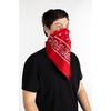 image:imageFunky Junque Unisex 100 Cotton MultiPurpose Bandana Scarves Paisley Headwrap Handkerchief for Women Men Boys GirlsRed