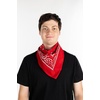 image:imageFunky Junque Unisex 100 Cotton MultiPurpose Bandana Scarves Paisley Headwrap Handkerchief for Women Men Boys GirlsRed