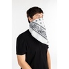 image:imageFunky Junque Unisex 100 Cotton MultiPurpose Bandana Scarves Paisley Headwrap Handkerchief for Women Men Boys GirlsWhite