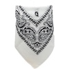 image:imageFunky Junque Unisex 100 Cotton MultiPurpose Bandana Scarves Paisley Headwrap Handkerchief for Women Men Boys GirlsWhite