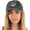 image:imageFunky Junque Vintage Dad Hat Distressed Embroidered Baseball CapDog Mom  Black Washed