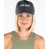 image:imageFunky Junque Vintage Dad Hat Distressed Embroidered Baseball CapDog Mom Block Letters  Black Washed