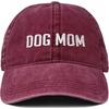image:imageFunky Junque Vintage Dad Hat Distressed Embroidered Baseball CapDog Mom Block Letters  Burgundy