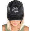 image:imageFunky Junque Vintage Dad Hat Distressed Embroidered Baseball CapKinda Vegan  Washed Distressed Black