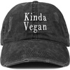 image:imageFunky Junque Vintage Dad Hat Distressed Embroidered Baseball CapKinda Vegan  Washed Distressed Black