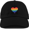 image:imageFunky Junque Vintage Dad Hat Distressed Embroidered Baseball CapRainbow Heart  Black