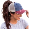 2 Tone: Navy/Burgundy (Distressed)