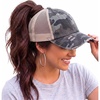 Beige Mesh - Black Camo (Distressed)