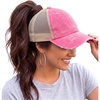 Beige Mesh - Pink (Distressed)