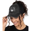 Dog Mom - Black Distressed W/ Black Mesh