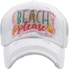 Beach Please Metallic - White
