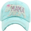 image:imageFunky Junque Distressed Baseball Cap Vintage Embroidered Dad HatMama Bear Lace  Mint