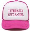 Literally Just a Girl - White/Hot Pink