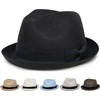 image:imageFunky Junque Mens Panama Porkpie Fedora Linen Summer Beach HatBlack