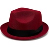 image:imageFunky Junque Mens Panama Porkpie Fedora Linen Summer Beach HatBurgundy