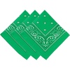 image:imageFunky Junque Unisex 100 Cotton MultiPurpose Bandana Scarves Paisley Headwrap Handkerchief for Women Men Boys Girls3 Pack Kelly Green