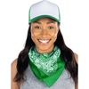 Bandana/Trucker Hat: Kelly Green/White