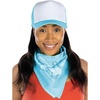 Bandana/Trucker Hat: Light Blue/White