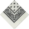 image:imageFunky Junque Unisex 100 Cotton MultiPurpose Bandana Scarves Paisley Headwrap Handkerchief for Women Men Boys GirlsWhite
