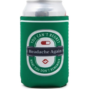 image:imageAdult Can Cooler Sleeve 12 oz Insulated Beer  Fish Around And Find TroutHeadache Again  Green
