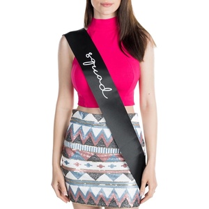 image:imageBridal Sash  Squad BlackSquad BlackWhite