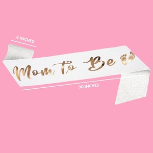 image:imageFunky Junque Birthday Sash for Women  Glitter Birthday Girl Queen Bachelorette Bride to Be 21st 30th 50thMom to Be White