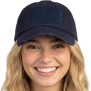 image:imageFunky Junque Distressed Baseball Cap Vintage Embroidered Dad HatAmerican Flag  Navy