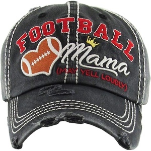 image:imageFunky Junque Distressed Baseball Cap Vintage Embroidered Dad HatFootball Mama  Black