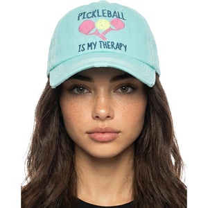 image:imageFunky Junque Distressed Baseball Cap Vintage Embroidered Dad HatPickleball is My Therapy  Mint