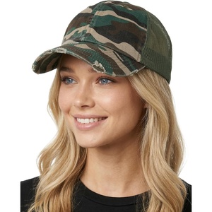 image:imageFunky Junque Distressed Mesh Low Profile Trucker Hat Snapback CapCamo