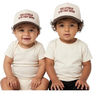 image:imageFunky Junque Infant amp Toddler Vintage TwoTone Embroidered Trucker Hat 2 Pack Bundle  This Actually is My First Rodeo  BrownBeige