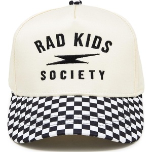 image:imageFunky Junque Kids 2 Tone Trucker Snapback Hat for Baby Toddler amp ChildrenRad Kids Society  Checker Print  BlackBeige