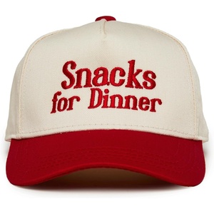 image:imageFunky Junque Kids 2 Tone Trucker Snapback Hat for Baby Toddler amp ChildrenSnacks for Dinner  RedBeige