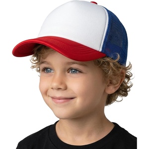 image:imageFunky Junque Kids Mesh Baseball Hat Toddler Adjustable Trucker CapRedWhiteRoyal Blue