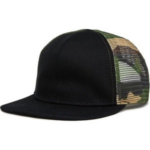 image:imageFunky Junque Kids Trucker Hat Toddler Boys amp Girls Flat Brim Baseball CapBlack W Camo Mesh