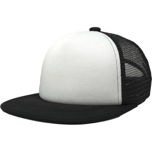image:imageFunky Junque Kids Trucker Hat Toddler Boys amp Girls Flat Brim Baseball CapBlackWhite
