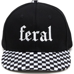 image:imageFunky Junque Kids Trucker Hat Toddler Boys amp Girls Flat Brim Baseball CapFeral  Black  Checker Brim
