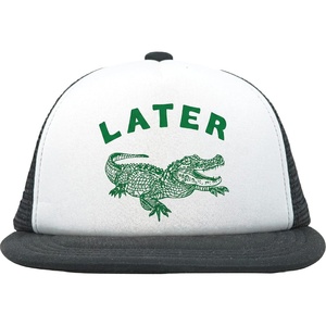 image:imageFunky Junque Kids Trucker Hat Toddler Boys amp Girls Flat Brim Baseball CapLater Alligator  BlackWhite