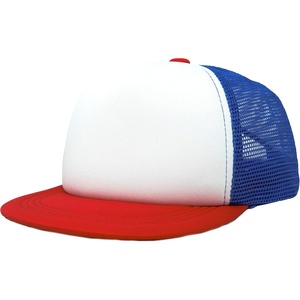 image:imageFunky Junque Kids Trucker Hat Toddler Boys amp Girls Flat Brim Baseball CapRedWhiteRoyal Blue