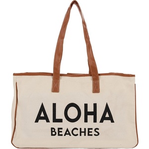 image:imageFunky Junque Large Canvas Tote Bag Womens Beach Shoulder PurseAloha Beaches