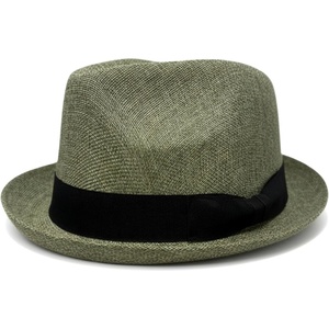 image:imageFunky Junque Mens Panama Porkpie Fedora Linen Summer Beach HatNew Olive