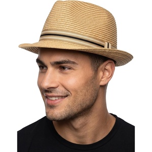 image:imageFunky Junque Packable Straw Fedora Mens Panama Trilby HatNatural Sand