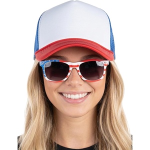 image:imageFunky Junque Premium Mesh Snapback Trucker Hat  Stylish Comfort for All  Patriotic Humor amp MoreHat RedWhiteBlue  Sunglasses Usa